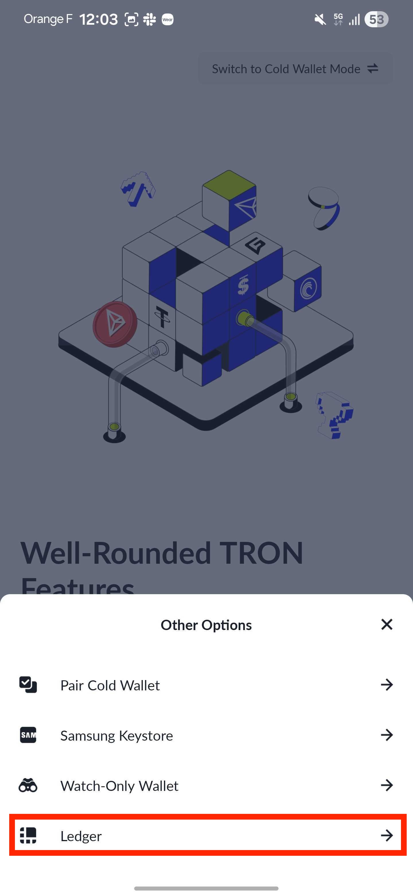 Connect your Ledger Tron account to TronLink